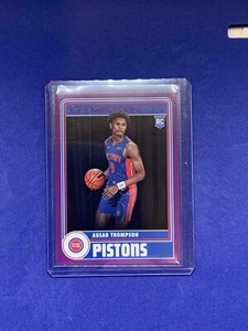 Ausar Thompson 2023-24 Panini NBA Hoops Purple Border Parallel Rookie RC #293