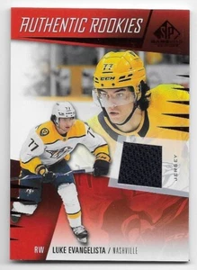 23/24 SP GAME USED AUTHENTIC ROOKIES RED GAME JERSEY Luke Evangelista #223 - Picture 1 of 1