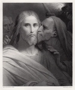 Grabado Bíblico Ary Scheffer Años 1800 "La Traición de Jesús" Firmado Enmarcado Certificado de Autenticidad - Imagen 1 de 2