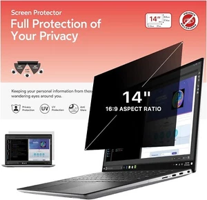 14”/16:9 Widescreen (310x174mm) Computer Monitor Privacy Screen Filter Protector - Afbeelding 1 van 6