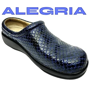 Alegria Kay 428 Damen Blau Lackleder Clogs Größe 6,5 US 37 EU Komfort " - Bild 1 von 10
