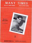Many Times , Eddie Fisher cover photo, 1953 vintage sheet music, 2nd version