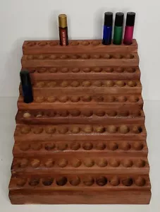 Mahagoni Holz Aufsteller für 5 ml Roll on Flasche - 100 Flaschen 20 mm Durchmesser - Bild 1 von 12