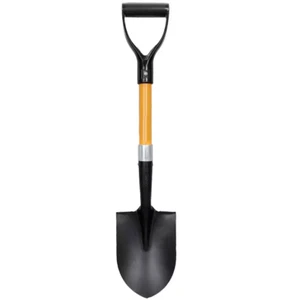 27 In. L Fiberglass Handle D-Grip Short Handle Digging Shovel with Heavy-Duty Me - Picture 1 of 12