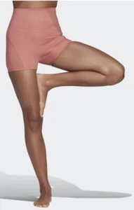 NWT SZ S Adidas Women’s Yoga Studios Luxe Fire Super-High-Waisted Short Leggings - Picture 1 of 4