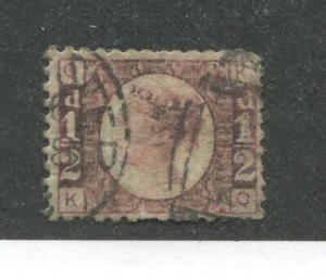 1870 1/2d Red Plate 14 KQ used - Picture 1 of 1