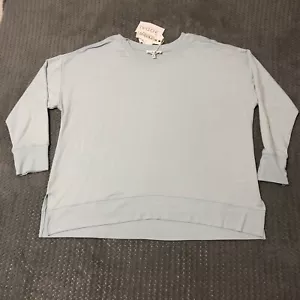 Workshop Republic Clothing Damen Rundhals Tunika Sweatshirt 2X Mintgrün - Bild 1 von 7