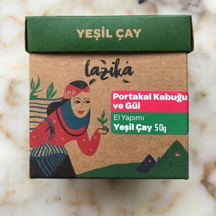 Lazika, Handmade Green Tea Orange and Rose Bud 50 G. 1.7 Oz - Image 1 of 1