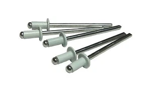 (500) Vollaluminium weiß Blind POPNIETE 1/8" x 1/4" Flansch Tropfen Decke Gitter - Bild 1 von 1