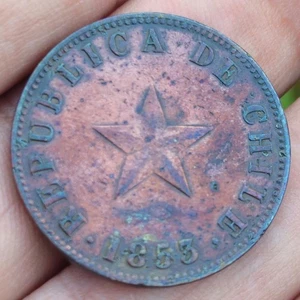 CHILI 1 CENTAVO 1853 CHILE - Picture 1 of 2