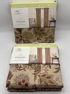 2- Kohl's Zierstange Taschenvorhang Flächen-Set - Arruda Natur (4 Paneele) - Bild 1 von 7