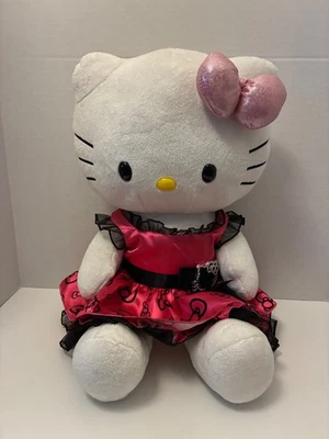 Build A Bear Hello Kitty 2012 Pelúcia Branca com 2012 Vestido Sanrio com Laço! - Imagem 1 de 4