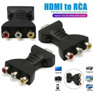 1xMale To 3 RCA Video Audio AV Adapter Component Converter For DVD/HDTV Plug - Picture 1 of 12