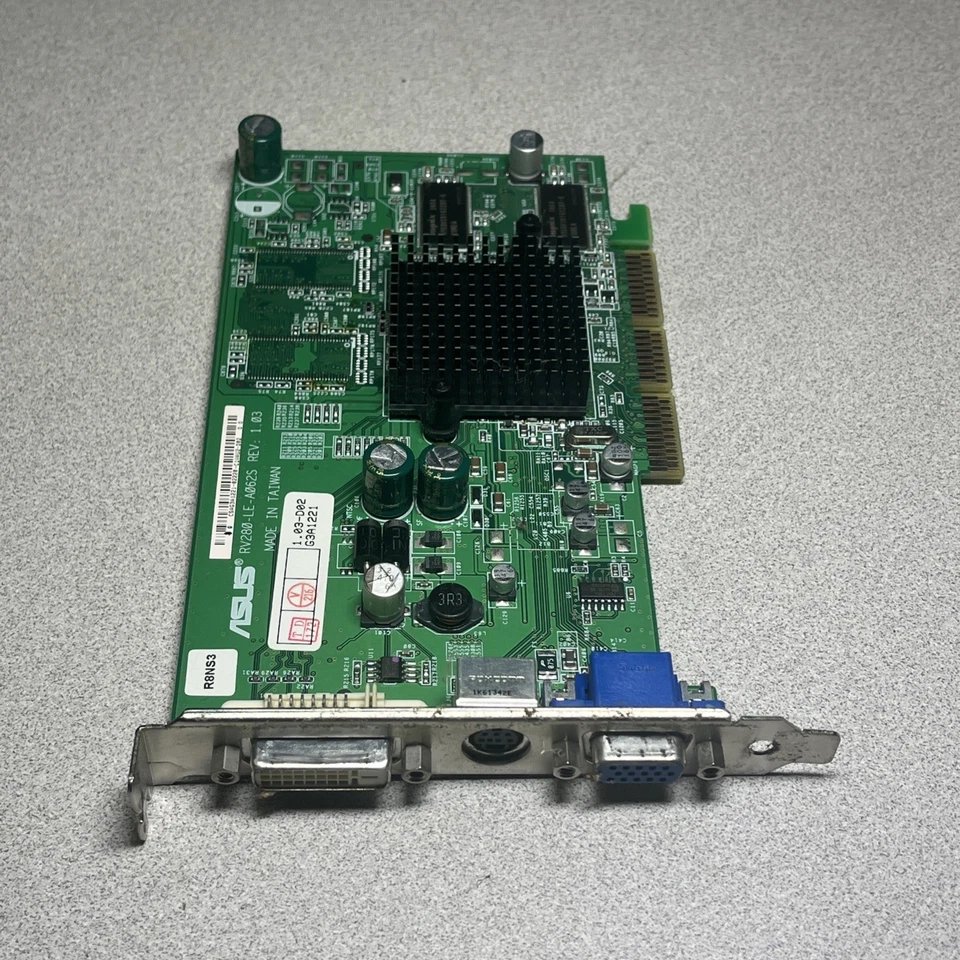 ASUS ATI RADEON 9200 128MB RV280-LE-A062S AGP Sony Vaio AGP  Video Card Graphics - Image 1 of 4