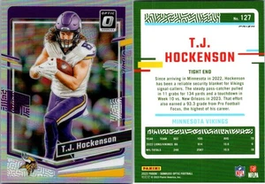 2023 Panini Donruss Optic - T.J. Hockenson #127 Holo Prizm - Picture 1 of 1