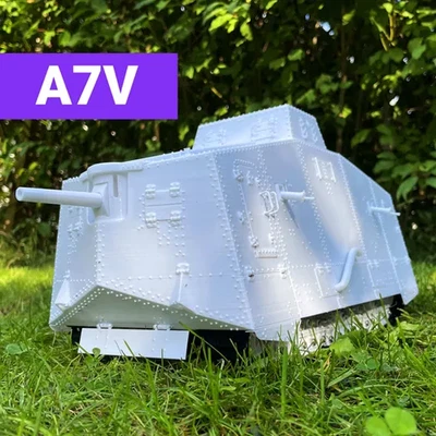 1/16 3d printed RC tank German A7V  Tank - Image 1 of 4