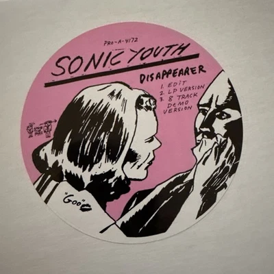 Sonic Youth Disappearer Vinyl 1990 12" Record Promo White Label Specialty Press - Image 1 of 4