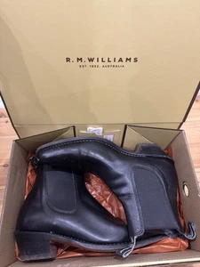 RM Williams Millicent Boot Womens AU/US 8 UK 5.5 EU38.5 Black Yearling Leather - Picture 1 of 11