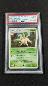 Pokemon Card Japanese 1st Ed. Holo Leafeon DPBP#158 PSA 10 GEM MINT Dawn Dash - Picture 1 of 4