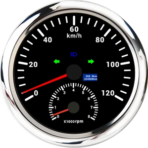 110MM Digital GPS Speedometer 0-120km/h with Tachometer Gauge for Boat Car Truck - Picture 1 of 11