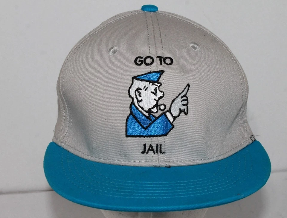 Gorra de béisbol Monopoly Go To Jail OSFM Snapback 2014 Hasbro Foto 1 de 4