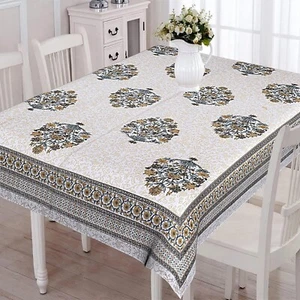 Cotton Table Cloth for 6 Seater Dining Table Cotton,145 cm X 220 cm  AU - Picture 1 of 3