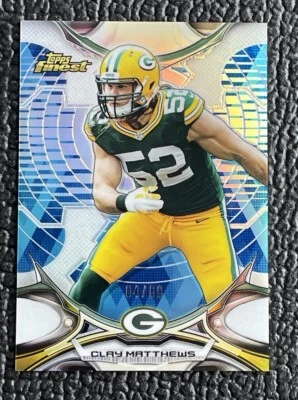 🔥CLAY MATTHEWS 2015 TOPPS FINEST DIAMOND REFRACTOR #'D /60!🔥PACKERS! - Image 1 of 3
