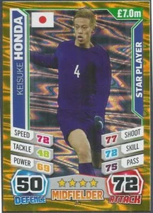 Topps Match Attax Brazil 2014 World Cup - #163 - Japan - Keisuke Honda - Foil - Bild 1 von 1