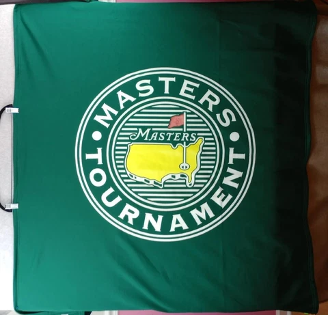 Masters Golf Tournament Green Fleece Blanket w Smooth Side approx. 42" x 69” Cover