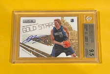 2009-10 Panini Rookies & Stars Dirk Nowitzki Gold Star Auto /10 BGS 9.5 10