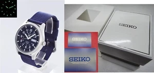 SEIKO 5 ⌀42mm SNZG11J1 AUTOMATIC military WATCH (CAL.7S36B) blk face nylon strap - Picture 1 of 5