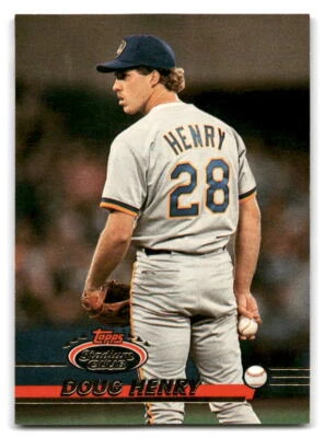 Doug Henry 1993 Stadium Club #521 Milwaukee Brewers BASEBALL - Image 1 of 2