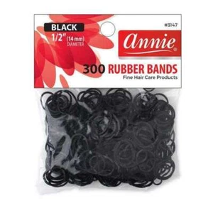 Annie #3147 Rubber Bands 300Ct Black - Picture 1 of 2