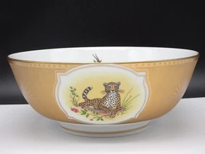LYNN CHASE Designs GOLDEN CHEETAH 9" Runde Gemüseschüssel 24 Karat Gold - Bild 1 von 6