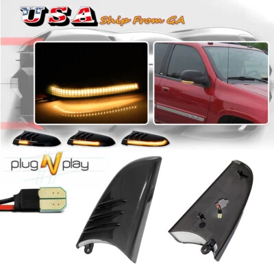 Smoke LED Side Mirror Signal Lights For 02-09 Chevrolet Trailblazer & GMC Envoy - Image 1 of 4