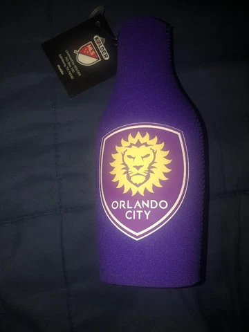 Orlando City SC Lions 12oz Bottle Zipper Koozie New Cover