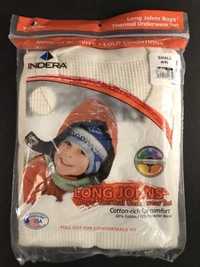 Boys Indera Mills Thermal Long Johns Underwear set Size Small (6-8) - Picture 1 of 6