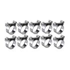 10Pcs Sanitary  Fuel Line Pipe Hose Clamp Clip 304 Stainless Steel Heavy2793