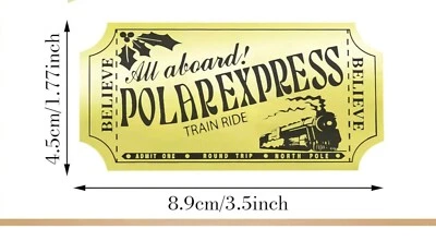 Nuevo juego de 25 entradas/pegatinas doradas THE POLAR EXPRESS Foto 1 de 4