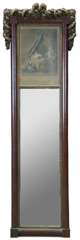 Antique Louis XVI Trumeau Pier Mirror & Engraving Le Lever Romanet Freudenberg Cover