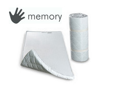 Materassino Topper in Memory Arrotolabile con elastici Modello Twist Memory Bed