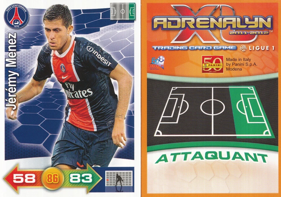 JEREMY MENEZ CARTE PANINI FOOT 2011 2012 ADRENALYN XL - Photo 1/1
