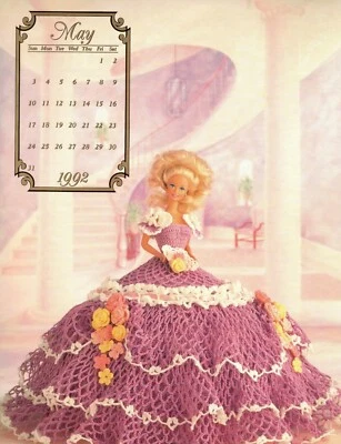Bed Doll Society The Cotillion Fashion Doll Crochet Pattern Miss May 1992 - Image 1 of 3