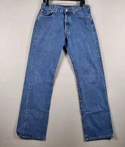 Jeans Levis Uomo 34x34 Blu 501 Bottone Dritto Fly Y2K Denim - Foto 1 di 11
