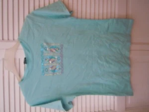 CAMICIA HANES ARGENTO PER TAGLIA SUA PICCOLA BLU CHIARO ABBAGLIATO BLING FISH SENZA ETICHETTE - Foto 1 di 3