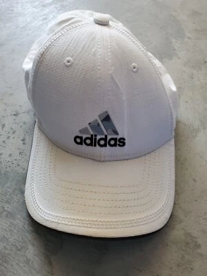 White Adidas Camo Logo Trucker Cap Hat  Adjustable 916 - Image 1 of 4