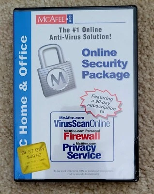 McAfee Online Security Package VirusScan Firewall Privacy Service 756059100924 - Image 1 of 2