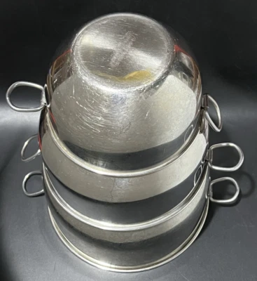 Farberware USA Stainless Steel Nesting Mixing Bowls w Double Ring - Image 1 of 4