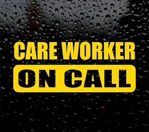 Care Worker on Call - Nurse Carer - Magenta Vinyl Decal Window Sticker - Picture 1 of 5