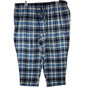 Sonoma Flannel Pajama Pants NWT Wide Leg Men's 3XB (42x27") Blue Plaid - Picture 1 of 10